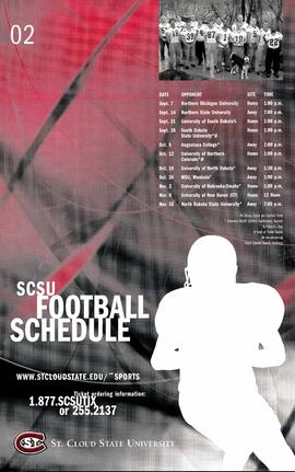Football season schedule poster, St. Cloud State University