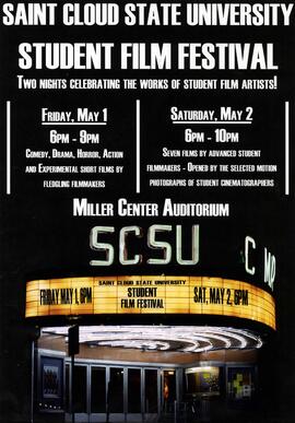 Student Film Festival poster, St. Cloud State University