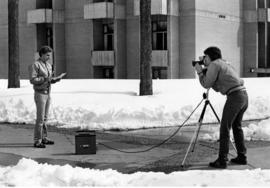 Students conduct an interview, St. Cloud State University