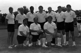 St. Cloud State University football head coach Noel Martin and assistant coaches