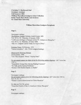 Lindgren Scrapbook Index Box 12