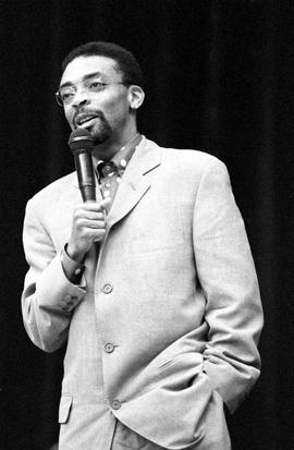 Film director Spike Lee speaks at Halenbeck Hall (1965), St. Cloud State University