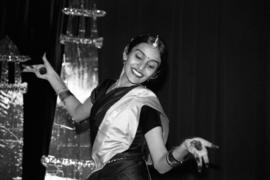 Woman dances at India Night, St. Cloud State University