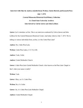 Church oral history transcript - Marvin Andros