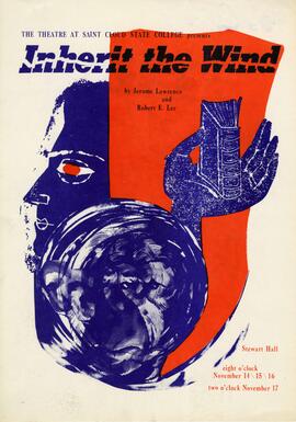 Inherit the Wind theatre production poster, St. Cloud State University