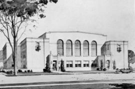 Eastman Hall (1930), architect's drawing, exterior, St. Cloud State University