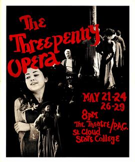 The Threepenny Opera theatre production poster, St. Cloud State University