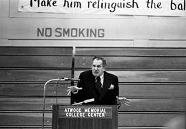 Actor Vincent Price speaks at Halenbeck Hall (1965), St. Cloud State University