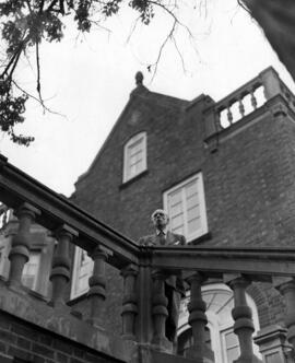 Sinclair Lewis at his home, Duluth, Minnesota