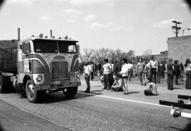 Protestors congregate, Day of Peace protest, St. Cloud State University