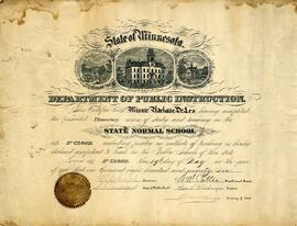 Minnie Adelaide DeLeo diploma, St. Cloud State University