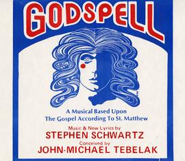 Godspell theatre production poster, St. Cloud State University