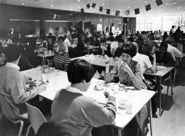 Student eat at Garvey Commons (1963), St. Cloud State University