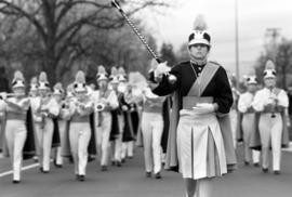 Marching band at the homecoming parade, St. Cloud State University