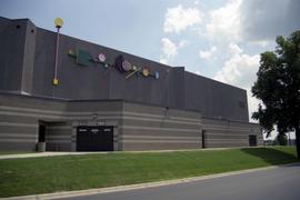 St. Cloud Slap Shot artwork on the National Hockey Center (1989) exterior, St. Cloud State University