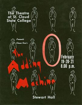 The Adding Machine theatre production poster, St. Cloud State University