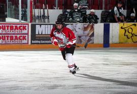 St. Cloud State women's hockey player Nikki Del Castillo in action