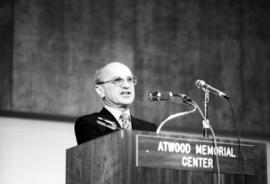 Milton Friedman speaks at the Economics Winter Institute, St. Cloud State University