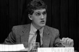 Jim Bullard at a Student Senate meeting, St. Cloud State University