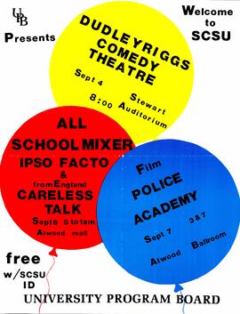 All School Mixer event poster, St. Cloud State University