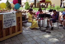 Children play violins, Lemonade Concert and Art Fair, St. Cloud State University