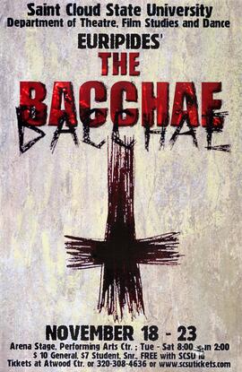 The Bacchae theatre production poster, St. Cloud State University