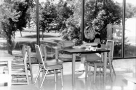 Woman studies at Centennial Hall (1971), St. Cloud State University