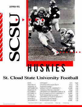Football season schedule poster, St. Cloud State University
