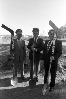 Brendan McDonald at the National Hockey Center (1989) groundbreaking, St. Cloud State University