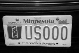 St. Cloud State University license plate