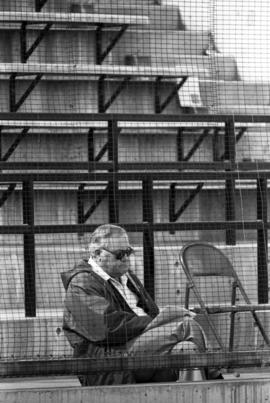 Jim Stanek watches a St. Cloud State University baseball game