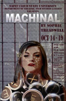 Machinal theatre production poster, St. Cloud State University