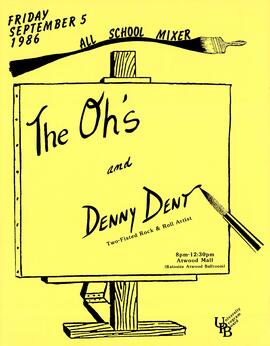 The Oh's and Denny Dent event poster, St. Cloud State University