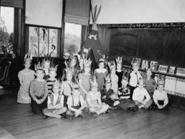 Students dressed up as Native Americans at Riverview (1913), St. Cloud State University