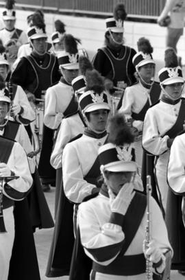 Marching band at the parade opening the new University Bridge, St. Cloud State University