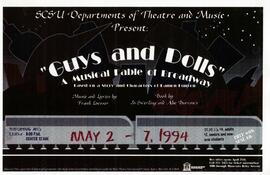 Guys and Dolls theatre production poster, St. Cloud State University