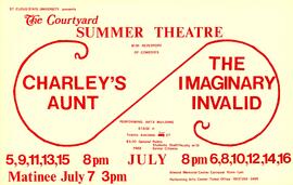 Charley's Aunt / The Imaginary Invalid theatre production poster, St. Cloud State University