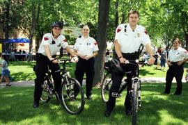 Security officers and their bikes, Lemonade Concert and Art Fair, St. Cloud State University