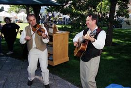 Two men play music together, Lemonade Concert and Art Fair, St. Cloud State University