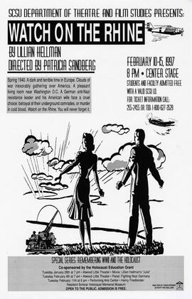 Watch on the Rhine theatre production poster, St. Cloud State University