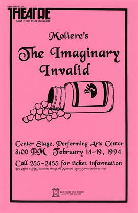 The Imaginary Invalid theatre production poster, St. Cloud State University