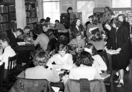 Students use the library, Old Model School (1906), St. Cloud State University