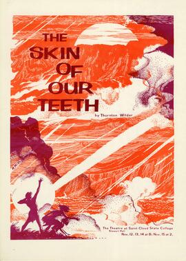The Skin of Or Teeth theatre production poster, St. Cloud State University