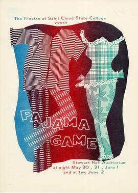 Pajama Game theatre production poster, St. Cloud State University