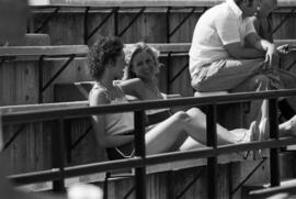 Spectators at a St. Cloud State University baseball game against the University of Minnesota-Duluth
