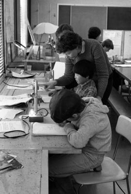 Students do science projects, Gray Campus Laboratory School (1958), St. Cloud State University