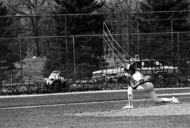 Dan Meyer pitches a baseball during a St. Cloud State University baseball game against University of Minnesota-Duluth