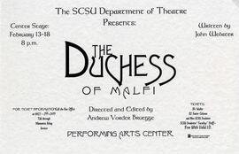 The Duchess of Malfi theatre production poster, St. Cloud State University