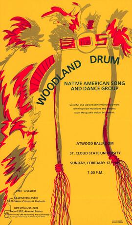 Woodland Drum event poster, St. Cloud State University