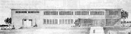 Kiehle (1952), architect's drawing, exterior, St. Cloud State University